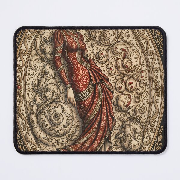 Item preview, Ornate Red & Gold Elegance – Classical Decorative Art designed and sold by ShaDeS-AI-Art.