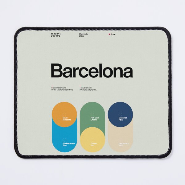 Item preview, Barcelona Color Palette - Mediterranean Modernism Art designed and sold by Sub88 Studio.