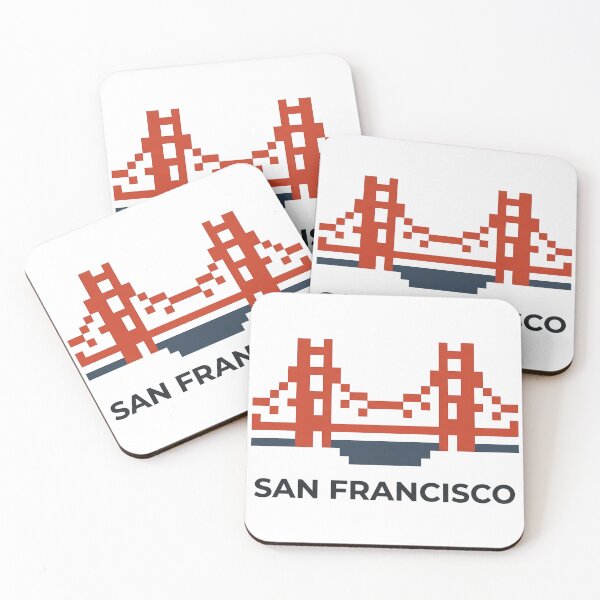 Item preview, San Francisco Golden Gate 8 Bit Pixel Art designed and sold by LoliDesignShop.