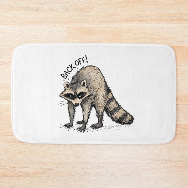 Item preview, Back Off! Defensive Raccoon with Arched Back Wild Animal Drawing designed and sold by Jenn Inashvili.