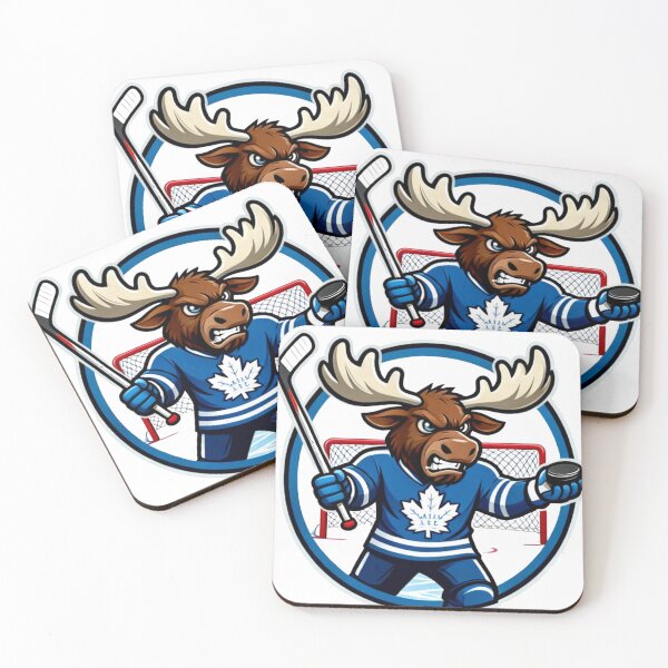 Item preview, Fierce Moose Hockey Player Mascot Blue Jersey designed and sold by Pandora´s Box.