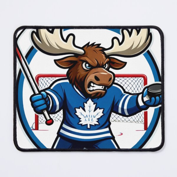 Item preview, Fierce Moose Hockey Player Mascot Blue Jersey designed and sold by Pandora´s Box.