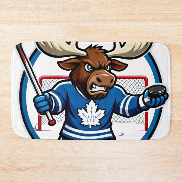 Item preview, Fierce Moose Hockey Player Mascot Blue Jersey designed and sold by Pandora´s Box.