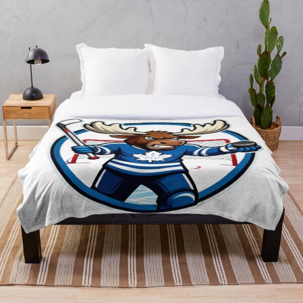 Item preview, Fierce Moose Hockey Player Mascot Blue Jersey designed and sold by Pandora´s Box.