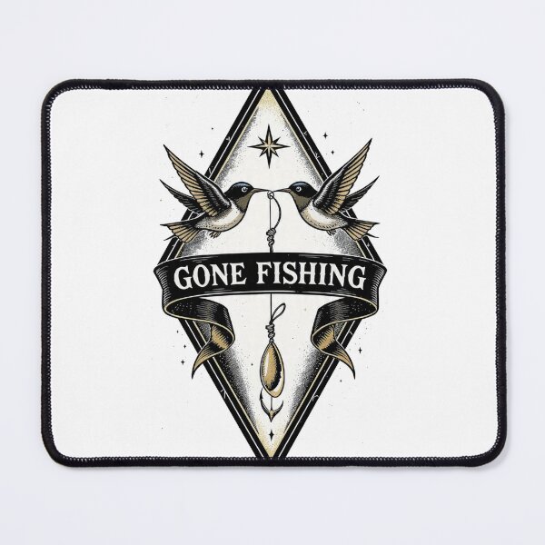 Item preview, Gone Fishing Swallows Retro Lure Gifts designed and sold by YMLux.