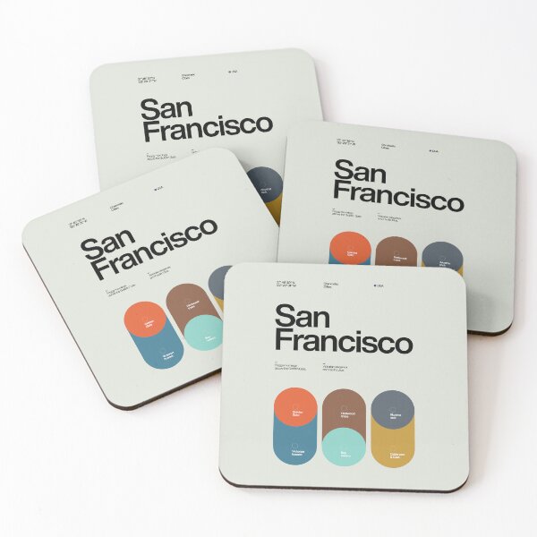 Item preview, San Francisco Color Palette - Chromatic Cities Travel Design designed and sold by Sub88 Studio.