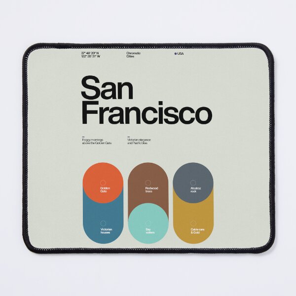 Item preview, San Francisco Color Palette - Chromatic Cities Travel Design designed and sold by Sub88 Studio.