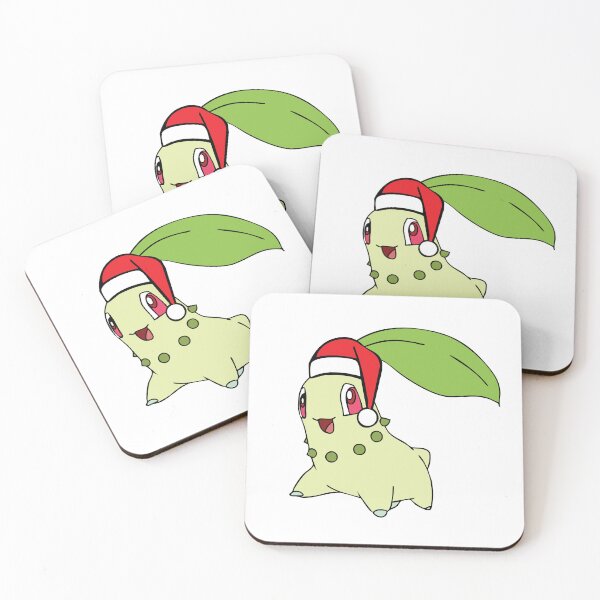 Item preview, Chikorita Santa Hat designed and sold by kyravreeland.