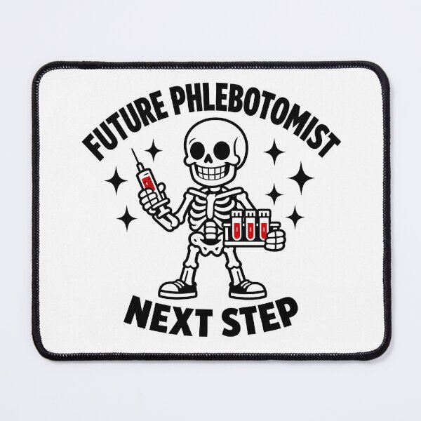 Item preview, Funny Skeleton Phlebotomist Lab Tech Next Step Dark Humor Medical Halloween Phlebotomy Week Design designed and sold by ClinicalHubs.