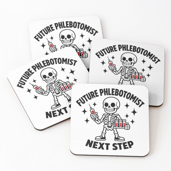 Item preview, Funny Skeleton Phlebotomist Lab Tech Next Step Dark Humor Medical Halloween Phlebotomy Week Design designed and sold by ClinicalHubs.