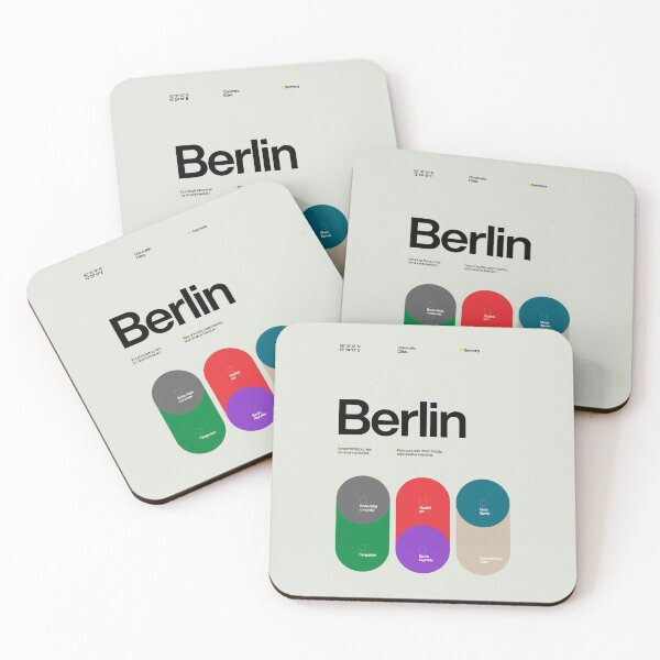 Item preview, Berlin Color Palette Art - Minimalist Industrial Design designed and sold by Sub88 Studio.