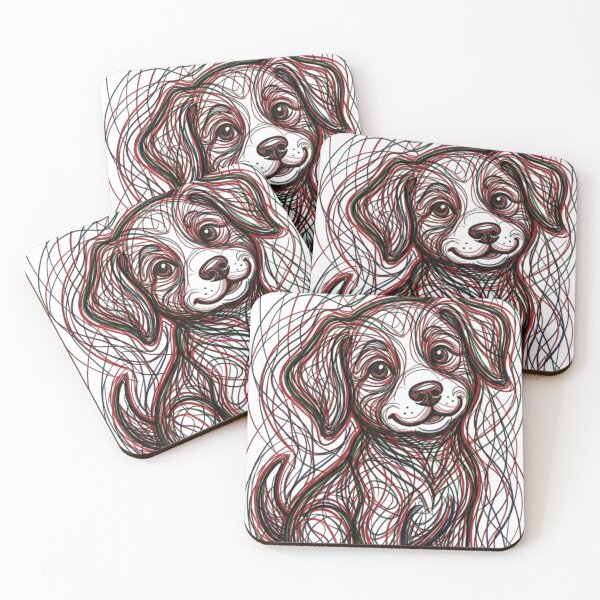 Item preview, Dog line drawing designed and sold by PP&RAINBOW SHOP.