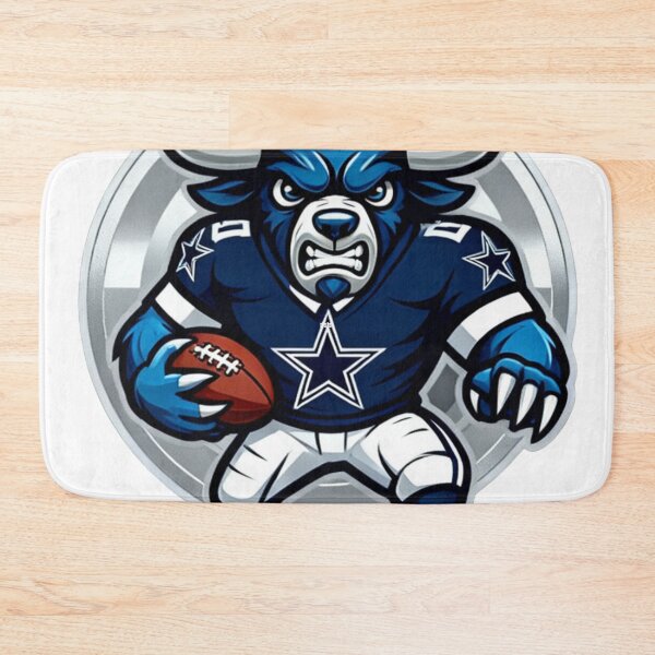 Item preview, Aggressive Blue Ox Football Mascot with Silver Star designed and sold by Pandora´s Box.