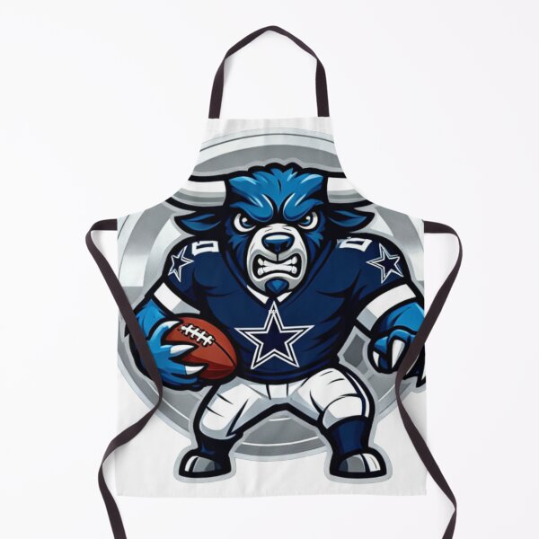 Item preview, Aggressive Blue Ox Football Mascot with Silver Star designed and sold by Pandora´s Box.