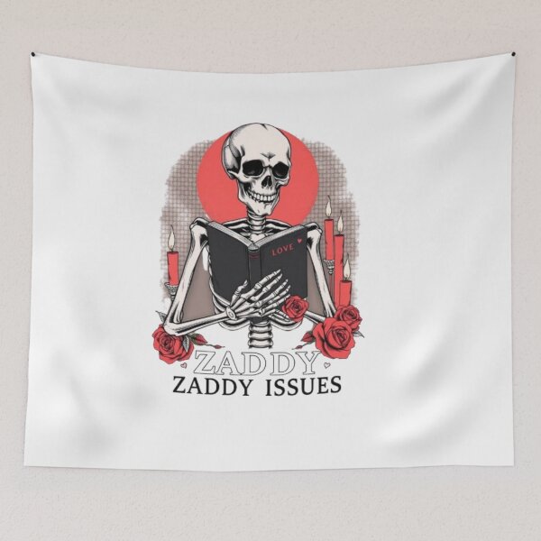 Item preview, Zaddy Issues Skeleton Rose Gothic Aesthetic Design designed and sold by MystiColo.