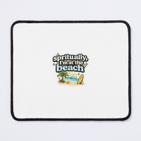 Item preview, Spiritually At The Beach Funny Sticker designed and sold by SntixySellsArt.