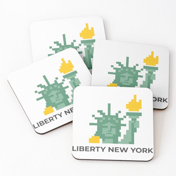 Item preview, Liberty New York Retro 8 Bit Pixel Art designed and sold by LoliDesignShop.