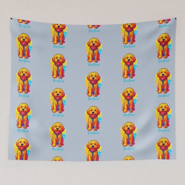 Item preview, The Dood - Golden Doodle colorful illustration designed and sold by Doodles Down South.