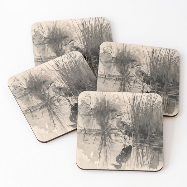 Item preview, A Heron wading through reeds, Birds in Motion designed and sold by CDC40.