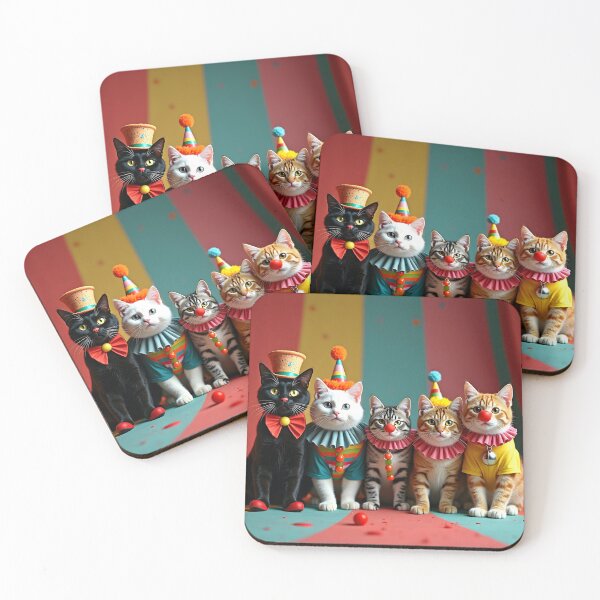 Item preview, Colorful Cats Dressed as Playful Clowns designed and sold by Teeshirtstoday.com.