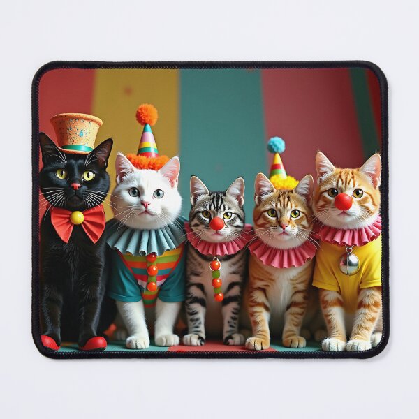 Item preview, Colorful Cats Dressed as Playful Clowns designed and sold by Teeshirtstoday.com.