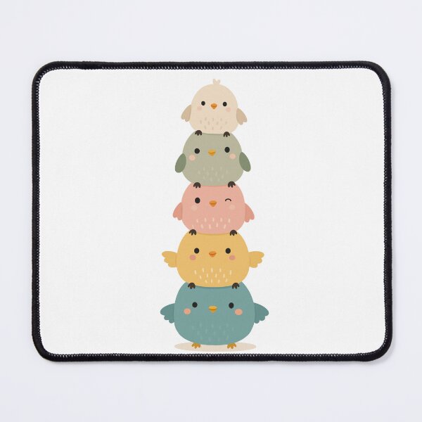 Item preview, Cute Stacked Birds Cartoon designed and sold by OlhaDreamArt.