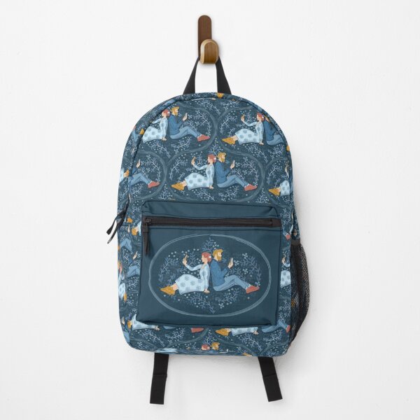Item preview, Couple with mobile phone, dark blue background designed and sold by WONDERPRINTVALLEY.