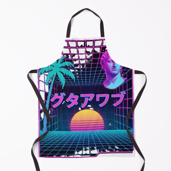 Item preview, Vaporwave Sunset Grid Japanese Aesthetic T-Shirt designed and sold by Forestfrost.
