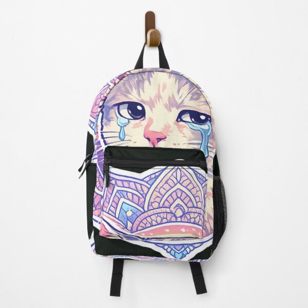 Item preview, Emotional Crying Cat Meme Sticker designed and sold by Chromatic Artistry.
