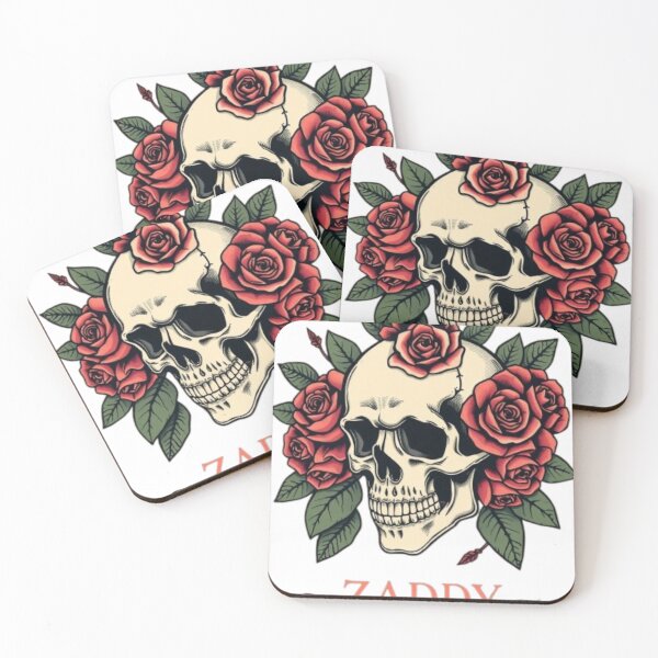 Item preview, Zaddy Issues Skull and Roses Goth Style Artwork designed and sold by MystiColo.