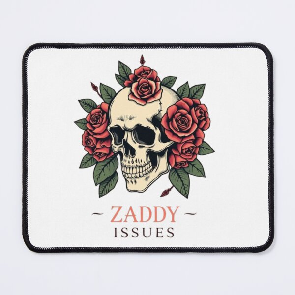 Item preview, Zaddy Issues Skull and Roses Goth Style Artwork designed and sold by MystiColo.