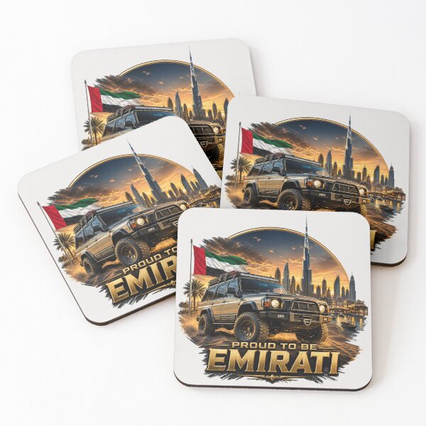 Item preview, Proud To Be Emirati Classic Patrol Desert Dubai Poster designed and sold by Retro Arabica.