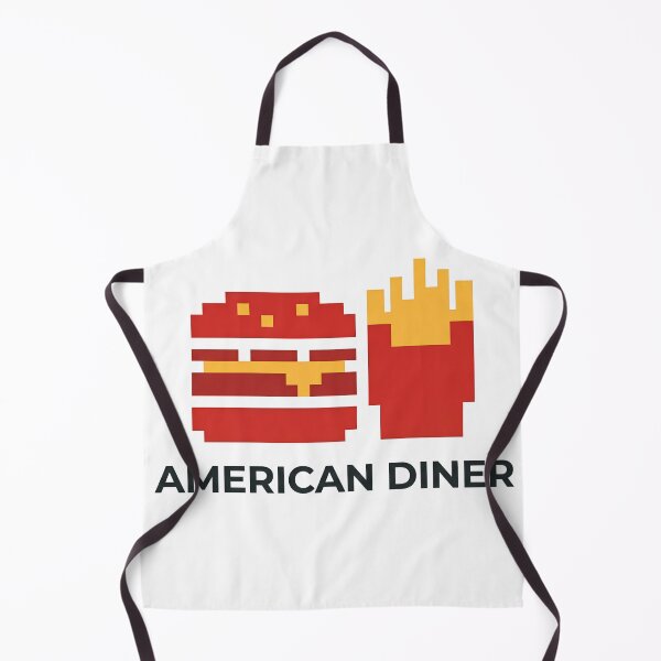 Item preview, American Diner Burger Fries Retro Pixel Art designed and sold by LoliDesignShop.
