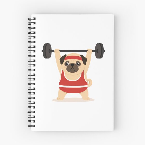 Item preview, Cute Pug Weightlifting Gym Dog designed and sold by OlhaDreamArt.