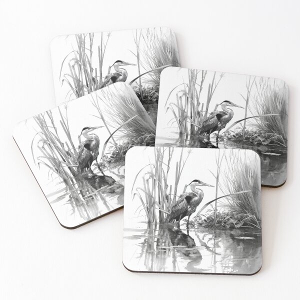 Item preview, A Heron wading through reeds, Birds in Motion designed and sold by CDC40.