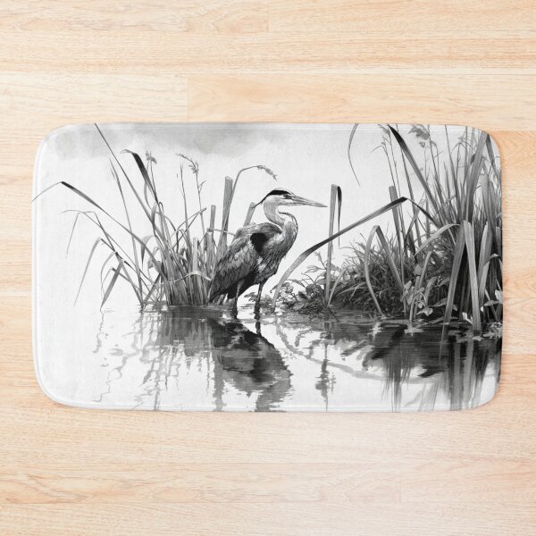 Item preview, A Heron wading through reeds, Birds in Motion designed and sold by CDC40.