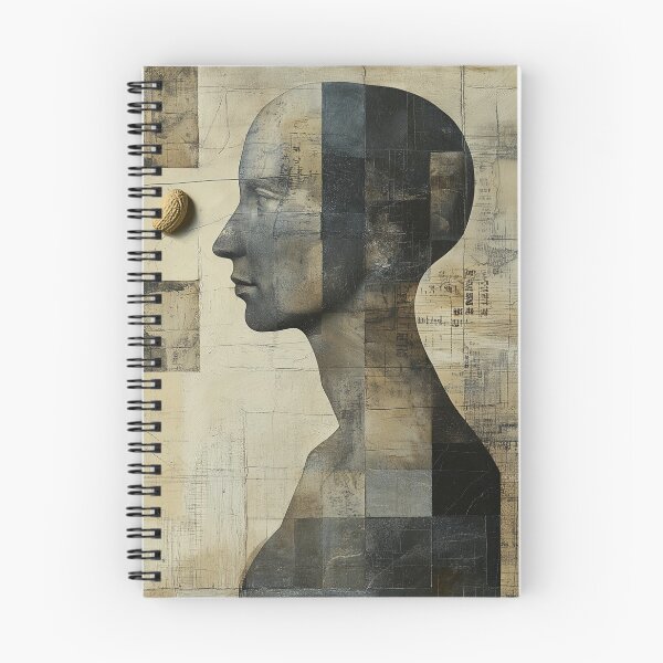 Item preview, Contemplation - Geometric Collage Portrait Art designed and sold by Caspereickeart.