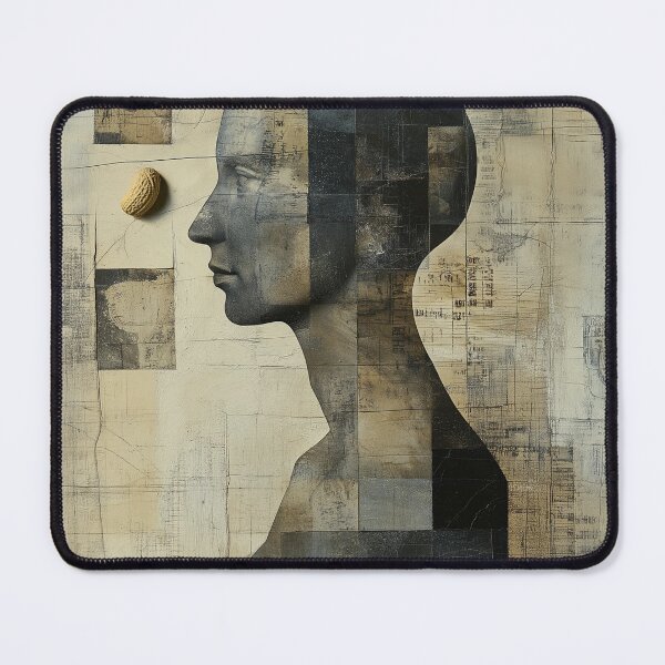 Item preview, Contemplation - Geometric Collage Portrait Art designed and sold by Caspereickeart.