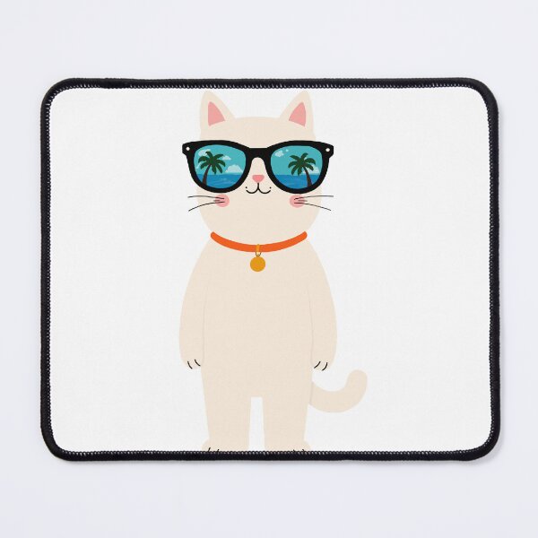 Item preview, Cool Cat with Sunglasses Summer Vibes designed and sold by OlhaDreamArt.