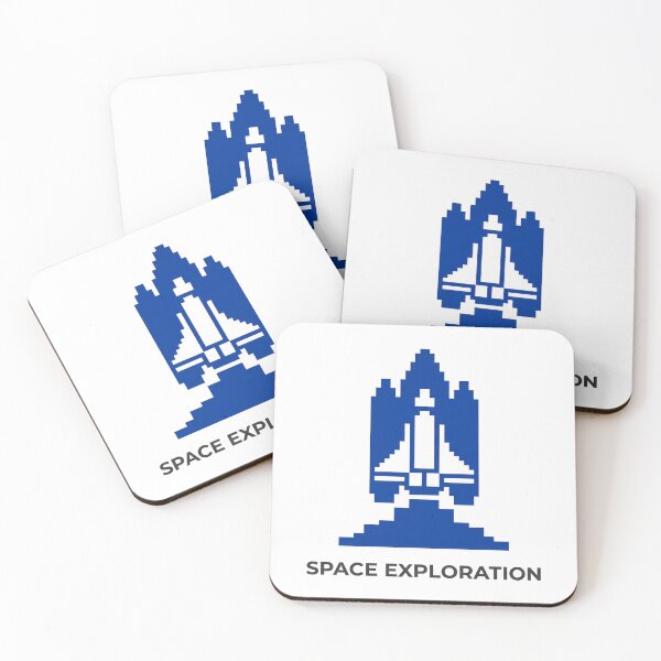 Item preview, Space Exploration Shuttle Launch Retro Pixel Art designed and sold by LoliDesignShop.