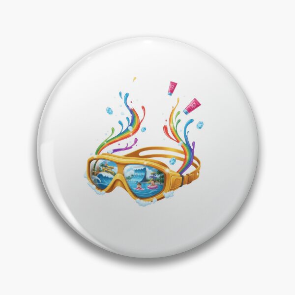 Item preview, Yellow Diving Goggles Ocean Scene designed and sold by AbanoubStore.