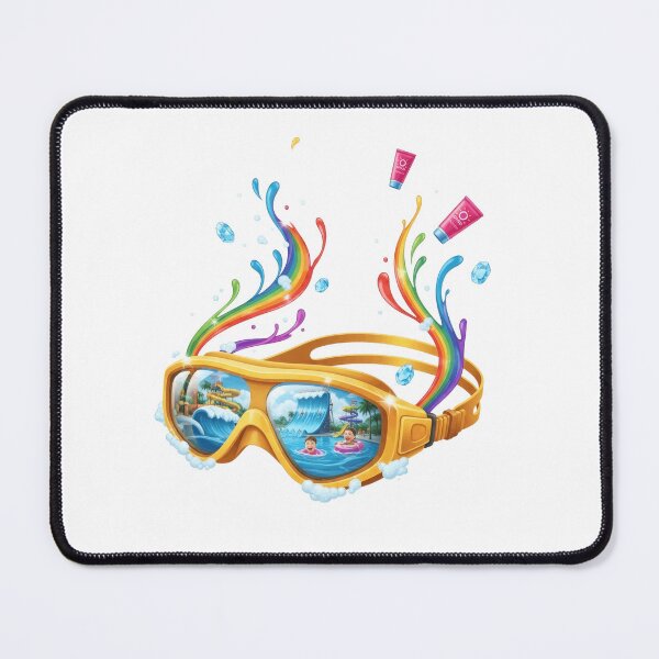 Item preview, Yellow Diving Goggles Ocean Scene designed and sold by AbanoubStore.