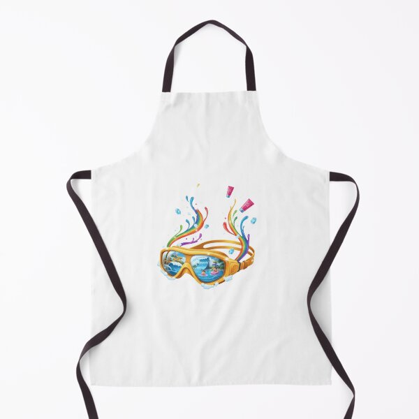 Item preview, Yellow Diving Goggles Ocean Scene designed and sold by AbanoubStore.