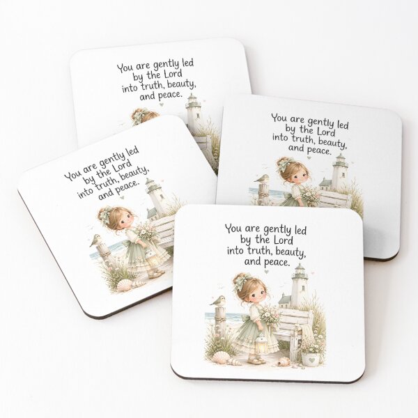 Item preview, Gently Led By The Lord Christian Girl Nursery Coastal Wall Art designed and sold by LoveNurseries.
