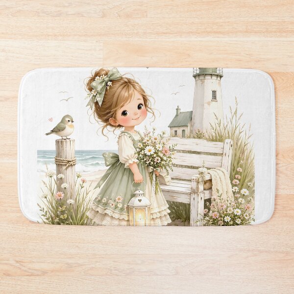 Item preview, Gently Led By The Lord Christian Girl Nursery Coastal Wall Art designed and sold by LoveNurseries.
