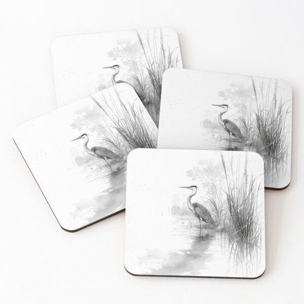 Item preview, A Heron wading through reeds, Birds in Motion designed and sold by CDC40.