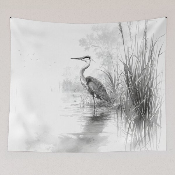 Item preview, A Heron wading through reeds, Birds in Motion designed and sold by CDC40.