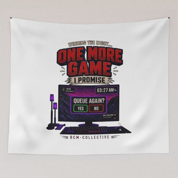 Item preview, One More Game (I Promise) Gaming Meme Design | BCM-Collective designed and sold by BCM-Collective.
