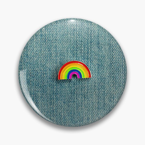 Item preview, LGBT  Rainbow enamel on denim  designed and sold by Inspirationmotivation.