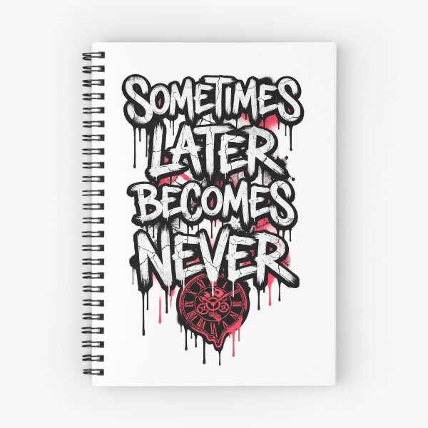 Item preview, Sometimes Later Becomes Never Motivational T-Shirt designed and sold by clausbjoern.
